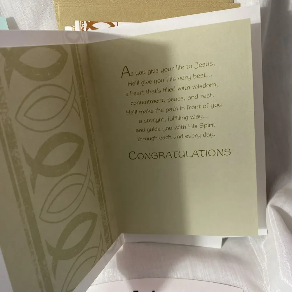 Lot of 13 Christian Anyone Confirmation cards, 1st communion $ holders NEW
